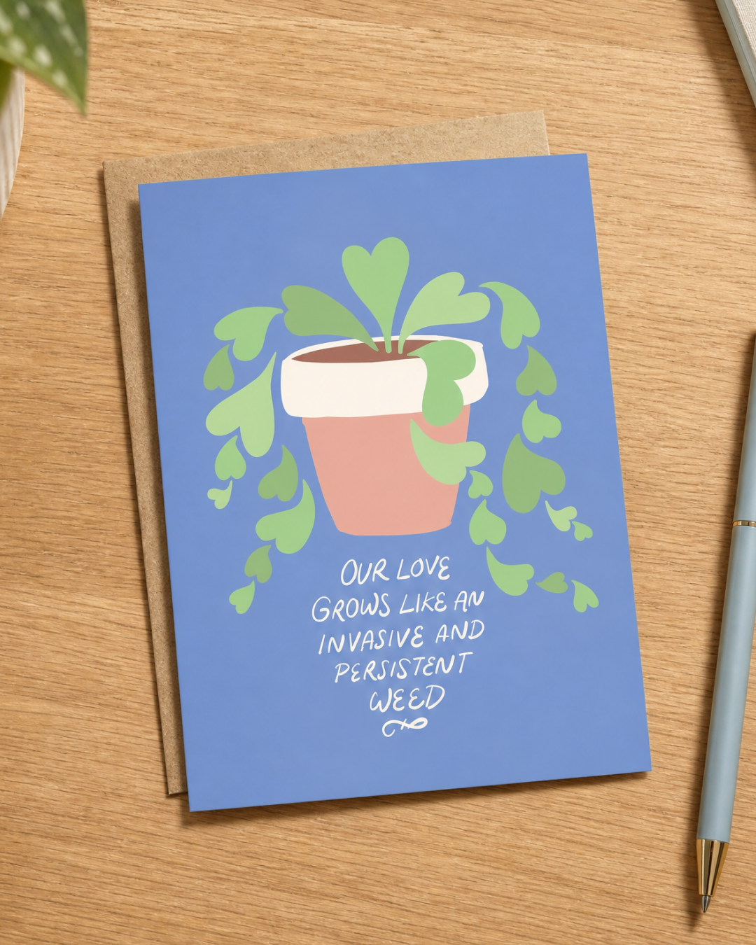 Our Love Grows Like A Weed Greeting Card