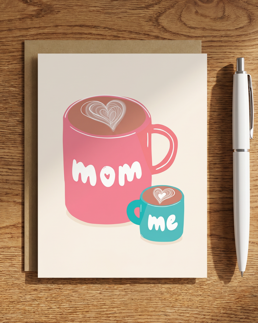 Mom and Me Latte Coffee Card