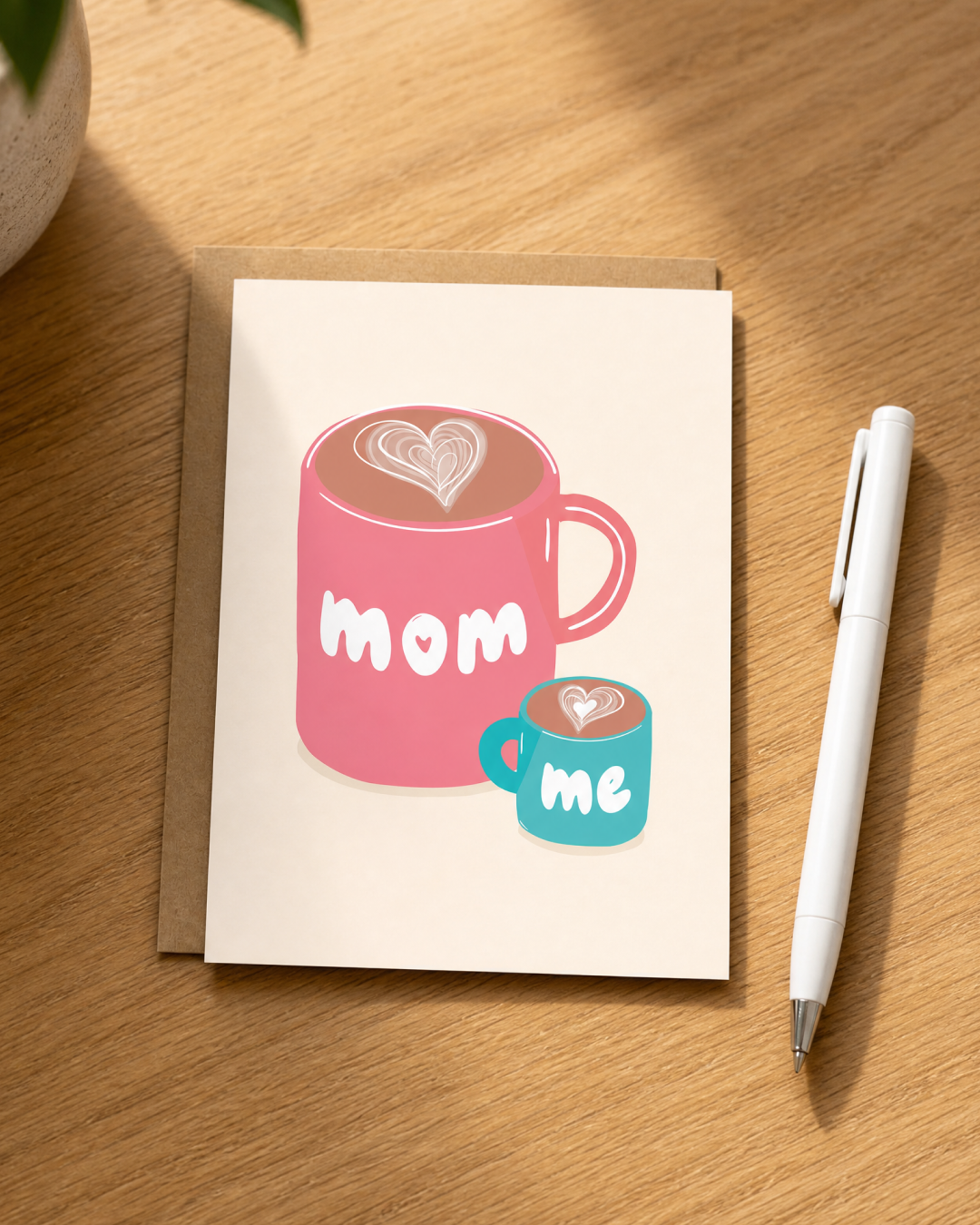 Mom and Me Latte Coffee Card