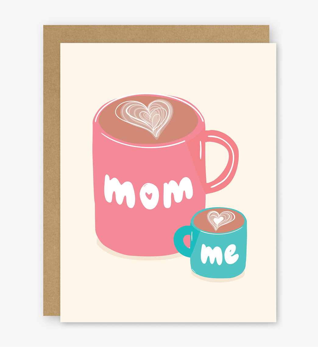 Mom and Me Latte Coffee Card