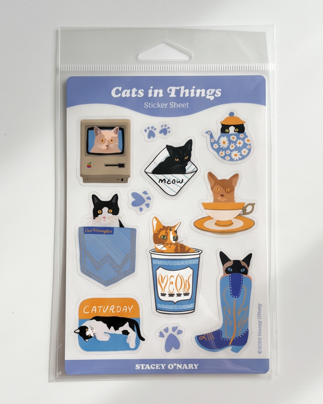 Cats in Things Sticker Sheet