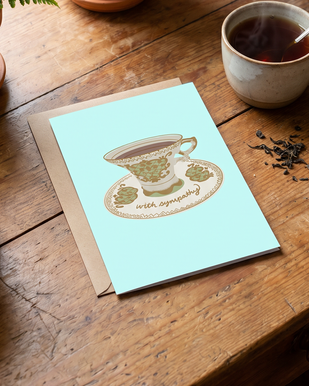 With Sympathy Tea Card | Empathy and Sympathy Card
