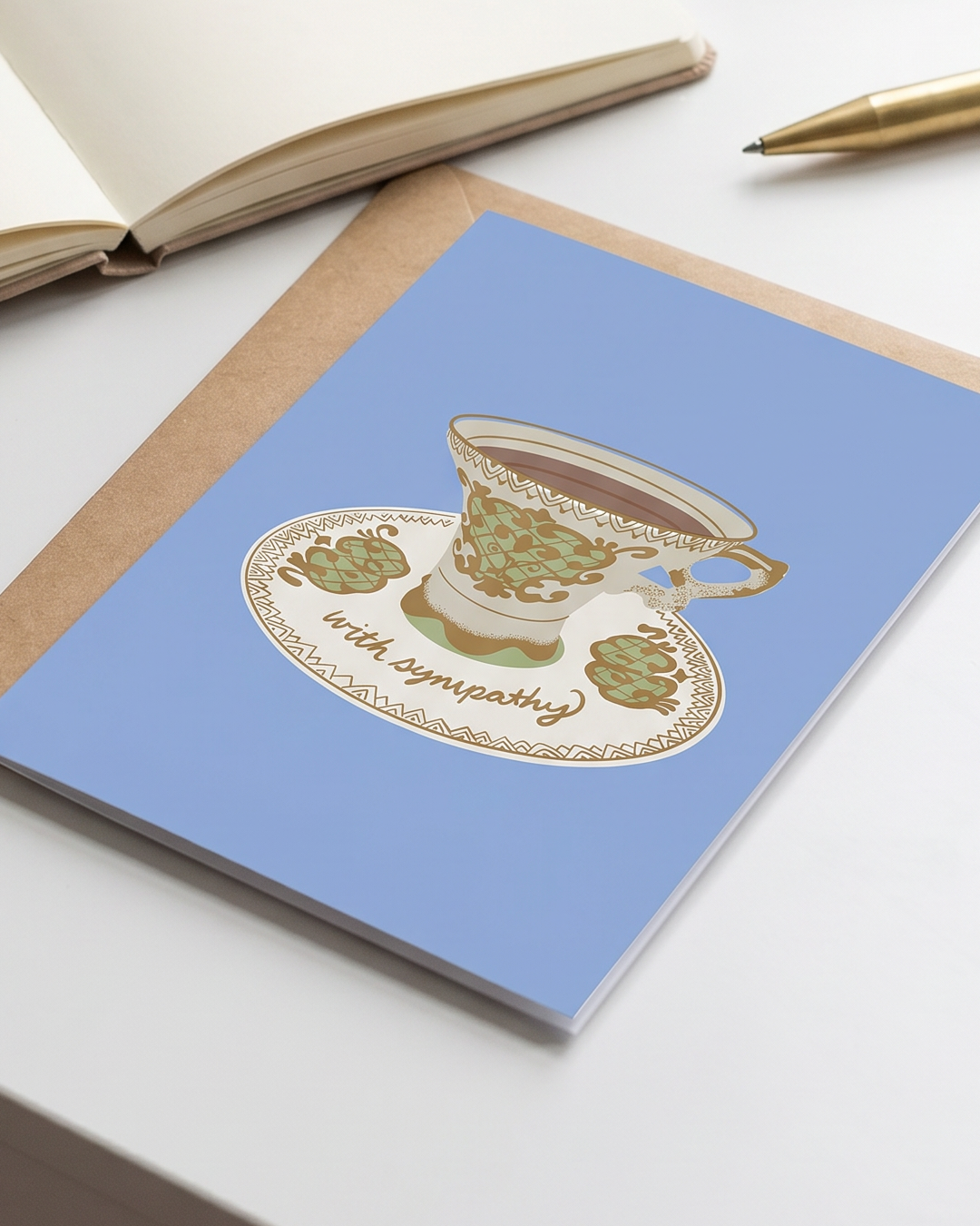 With Sympathy Tea Card | Empathy and Sympathy Card