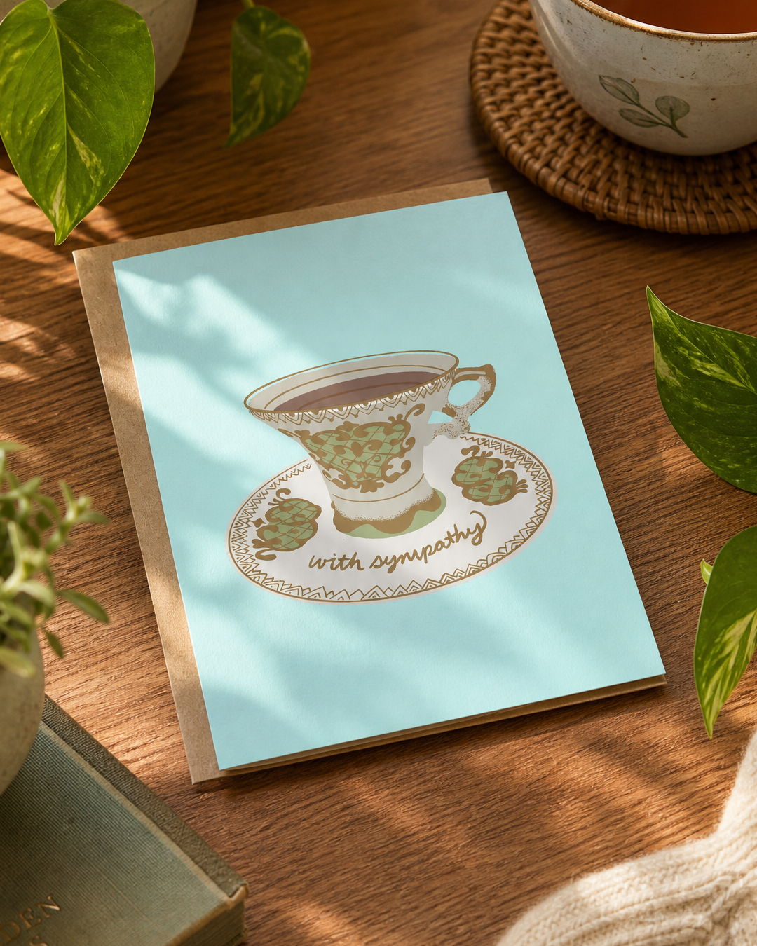 With Sympathy Tea Card | Empathy and Sympathy Card