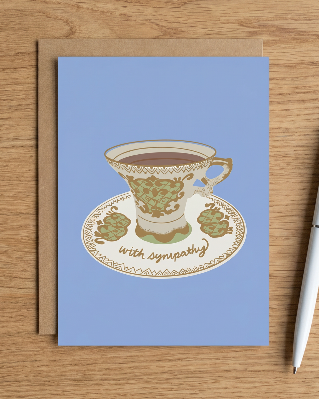 With Sympathy Tea Card | Empathy and Sympathy Card