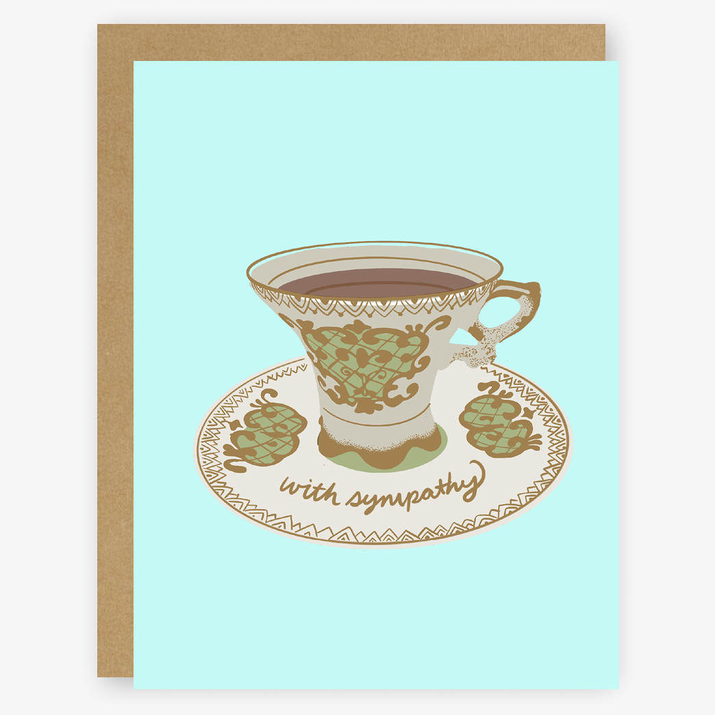 With Sympathy Tea Card
