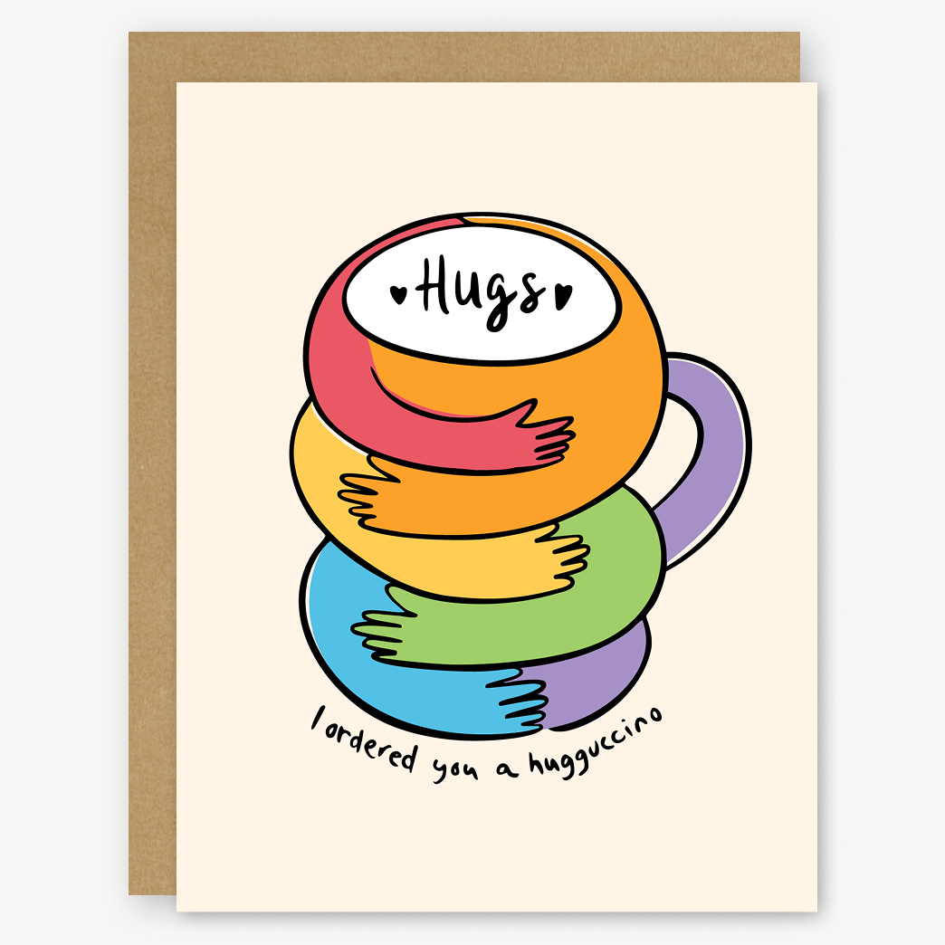 Hugguccino Rainbow Card | Thinking of You Card | Sympathy