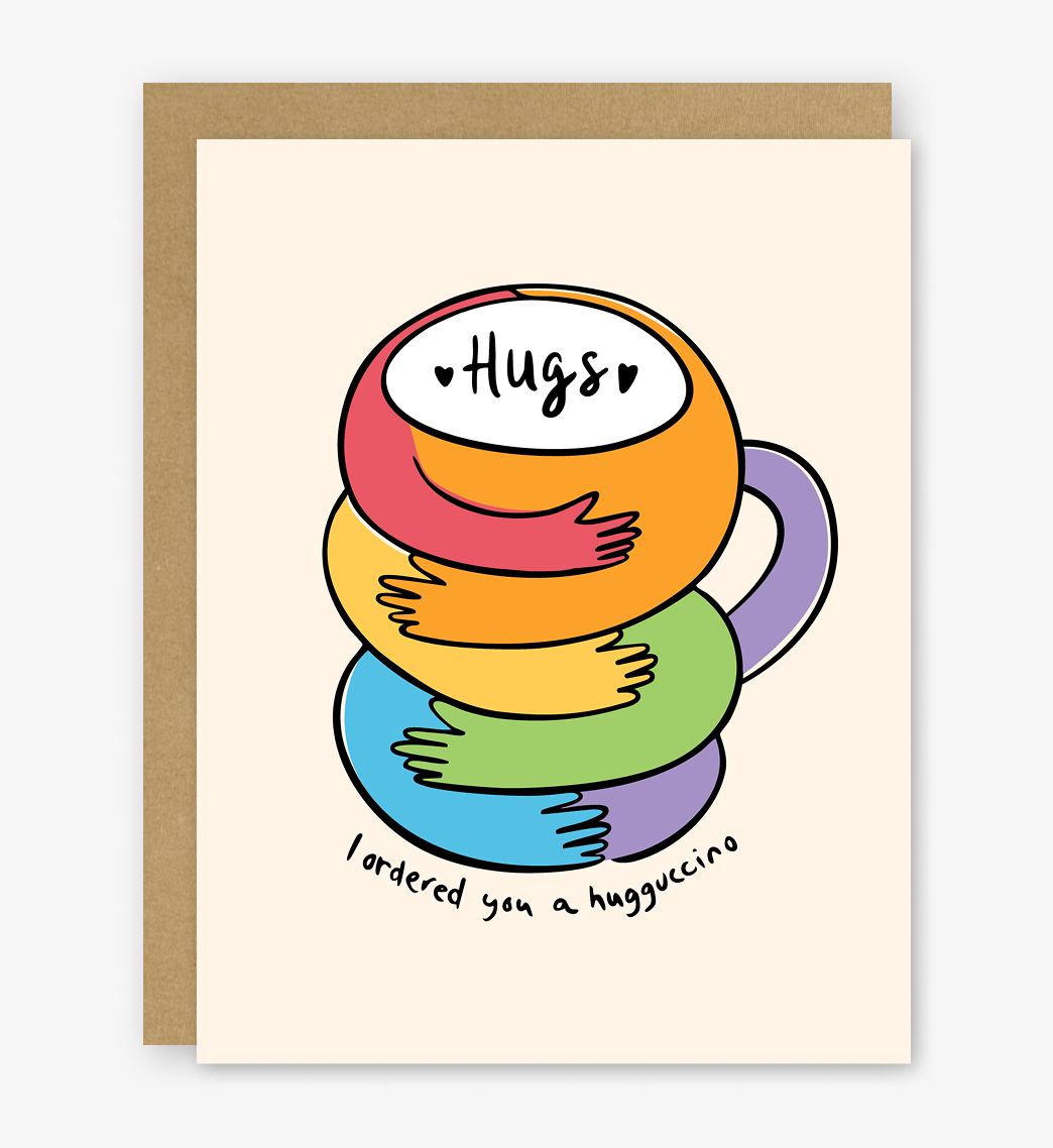 Hugguccino Rainbow Card | Thinking of You Card | Sympathy