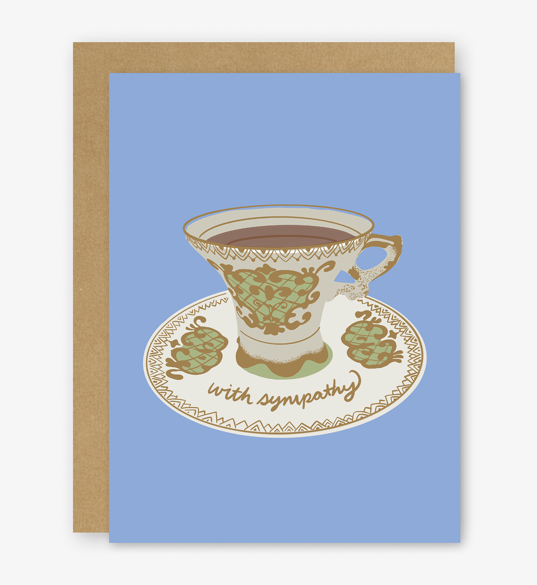 With Sympathy Tea Card | Empathy and Sympathy Card