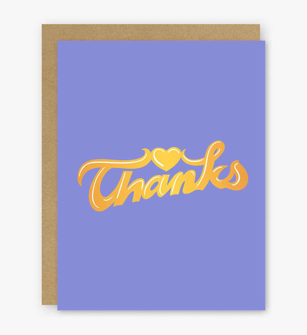 Thanks Nameplate Card