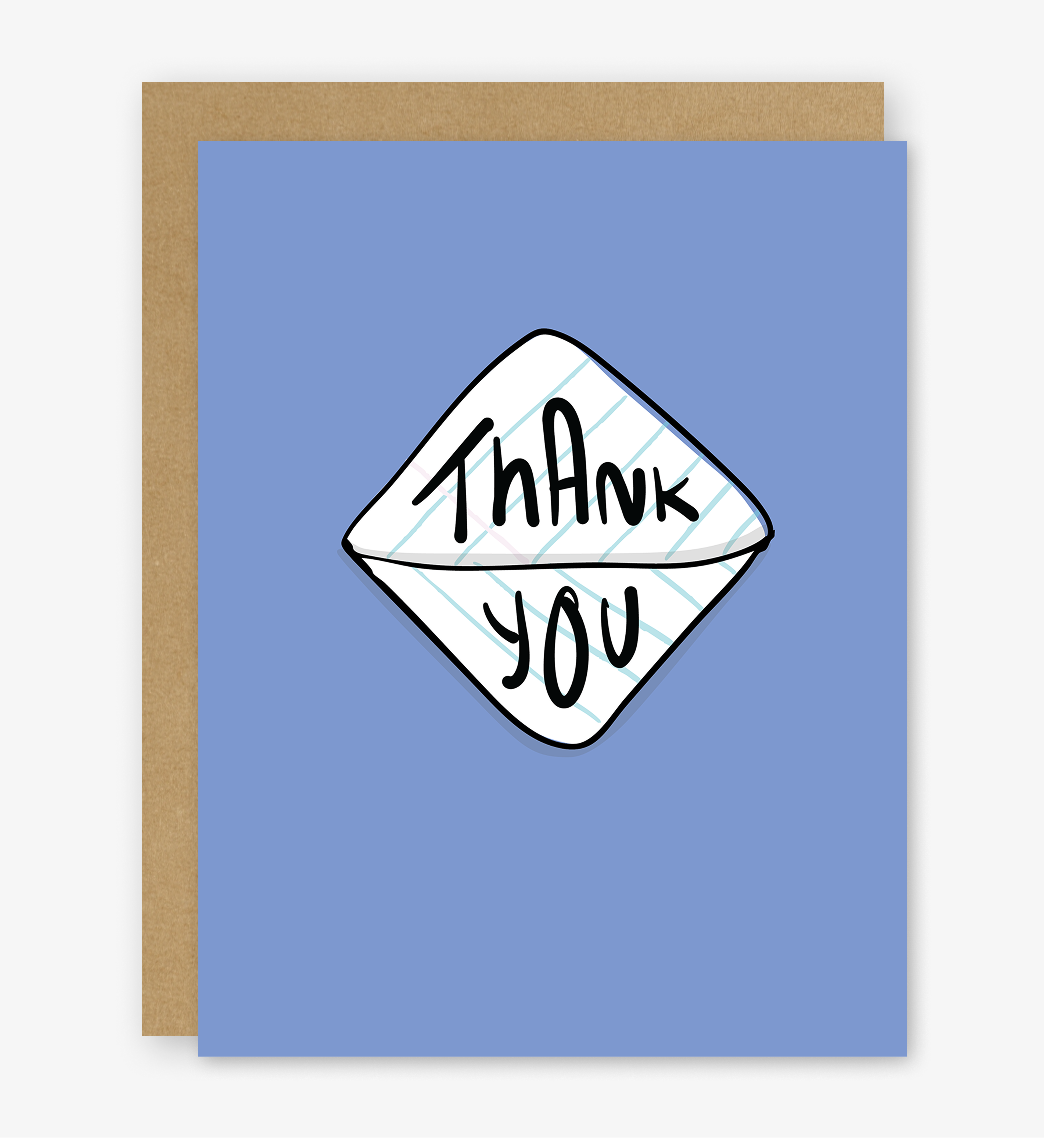 Thank You Passed Note Card