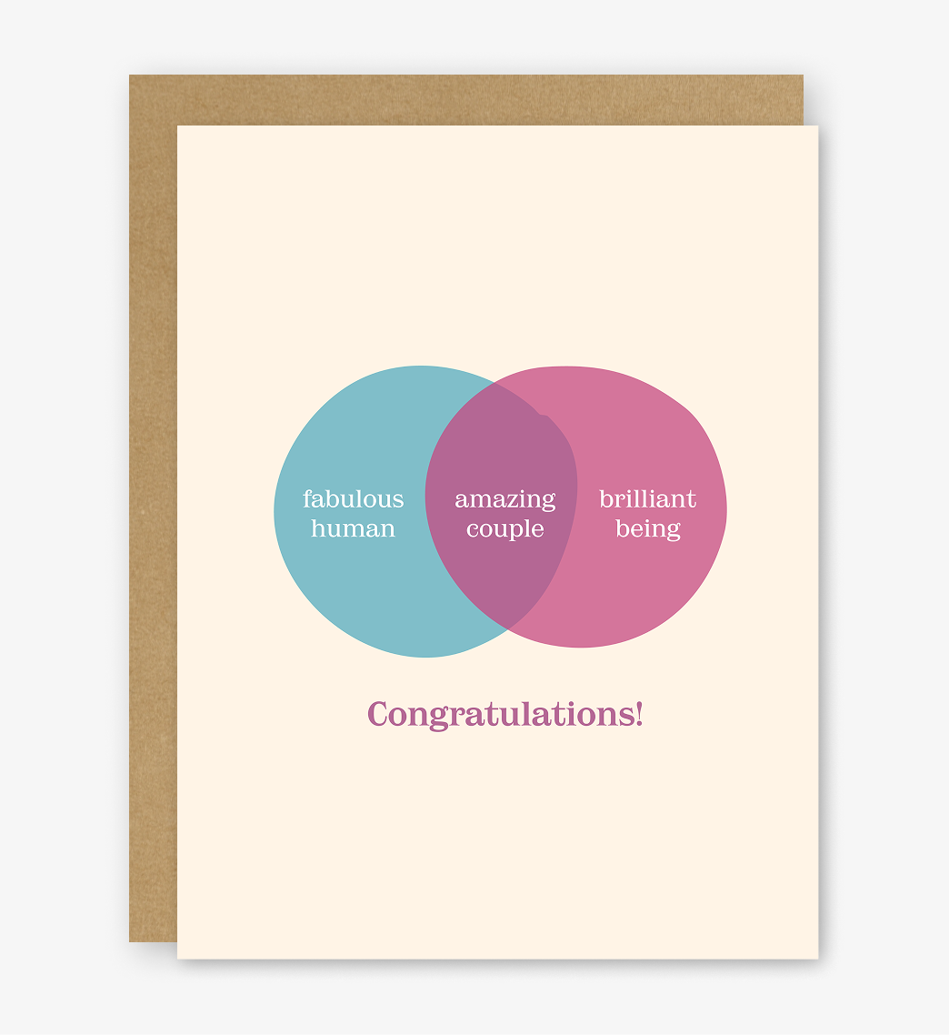 Amazing Couple Venn Diagram Card