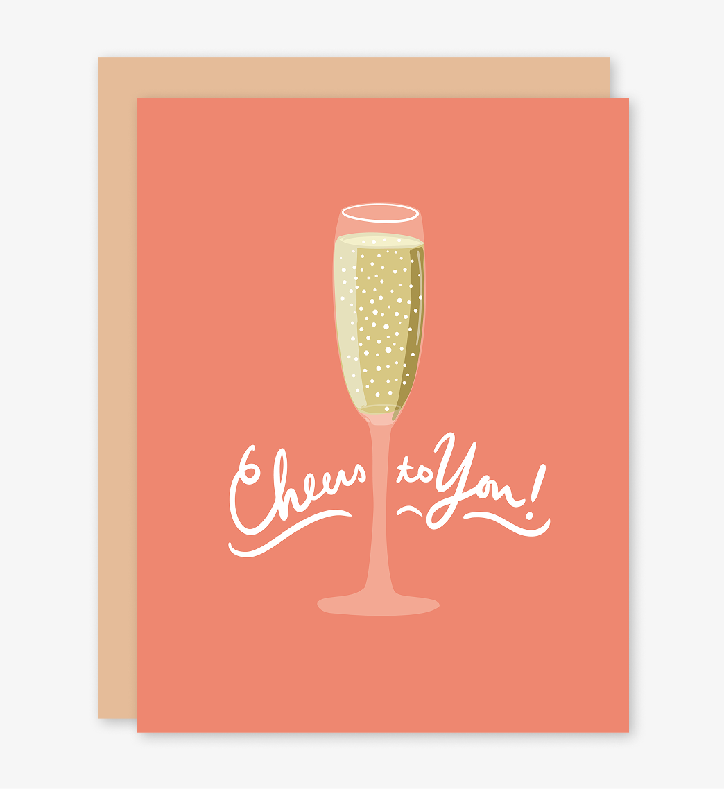 Cheers to You Champagne Card