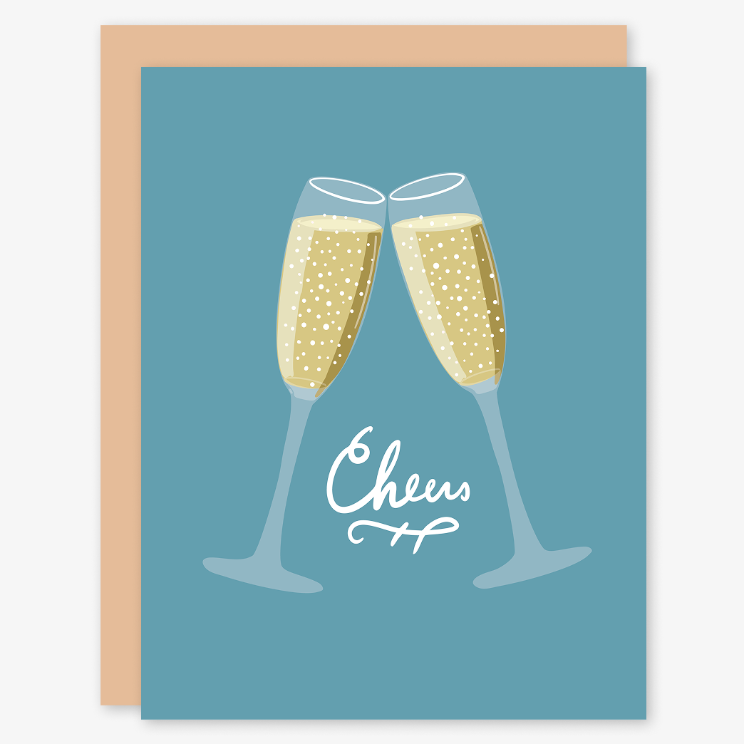 Cheers Champagne Card