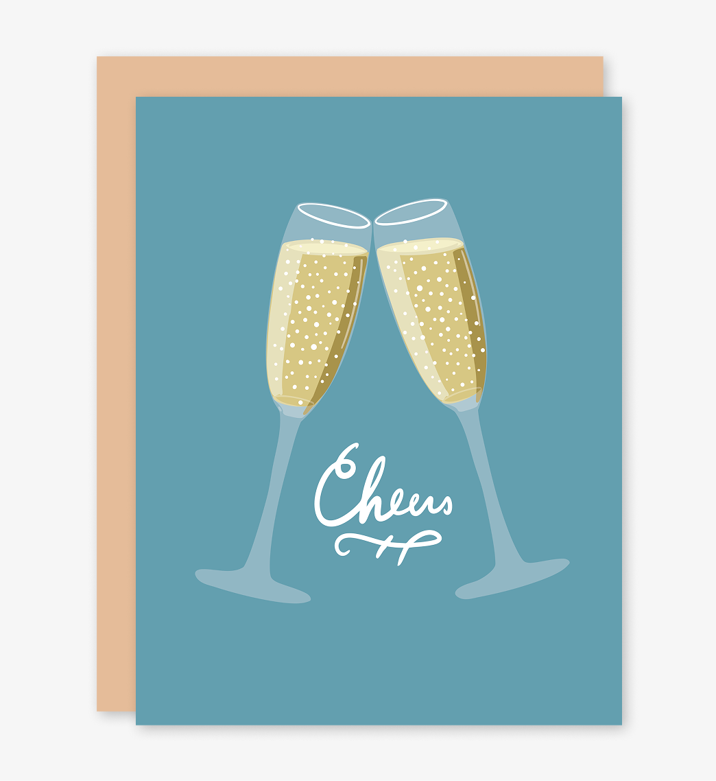 Cheers Champagne Card
