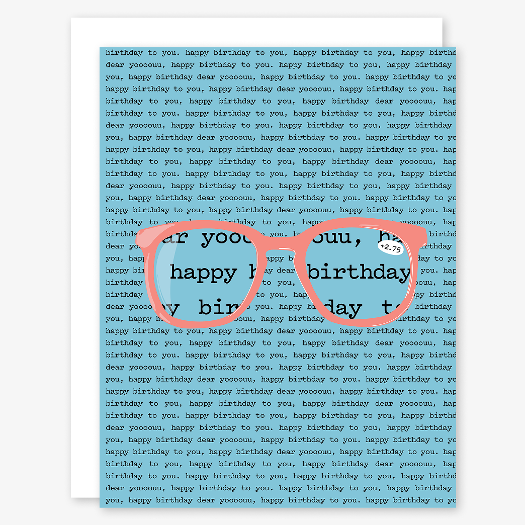Happy Birthday Glasses Greeting Card