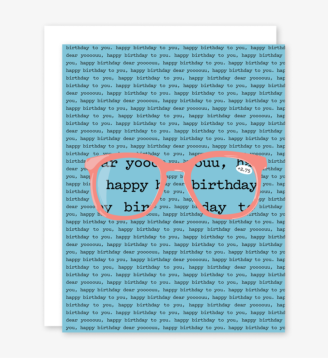 Happy Birthday Glasses Greeting Card