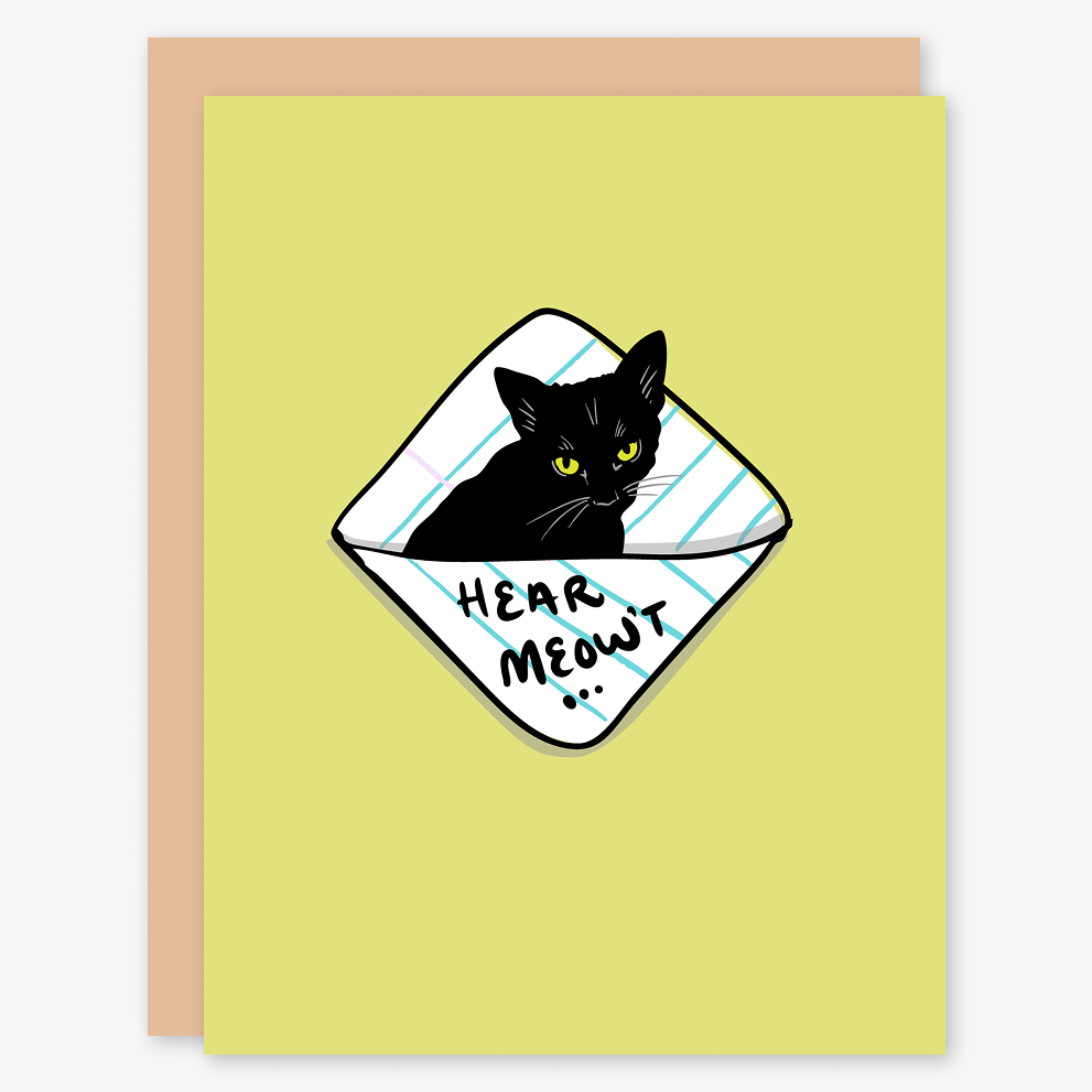 Hear Meow't Passed Note Card