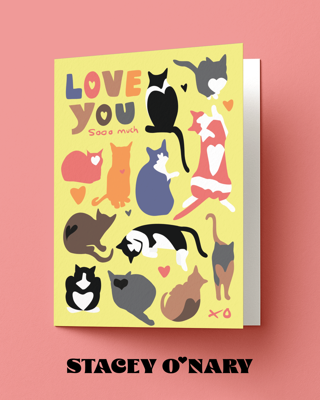 Love You So Much Cat Valentine’s Day Card