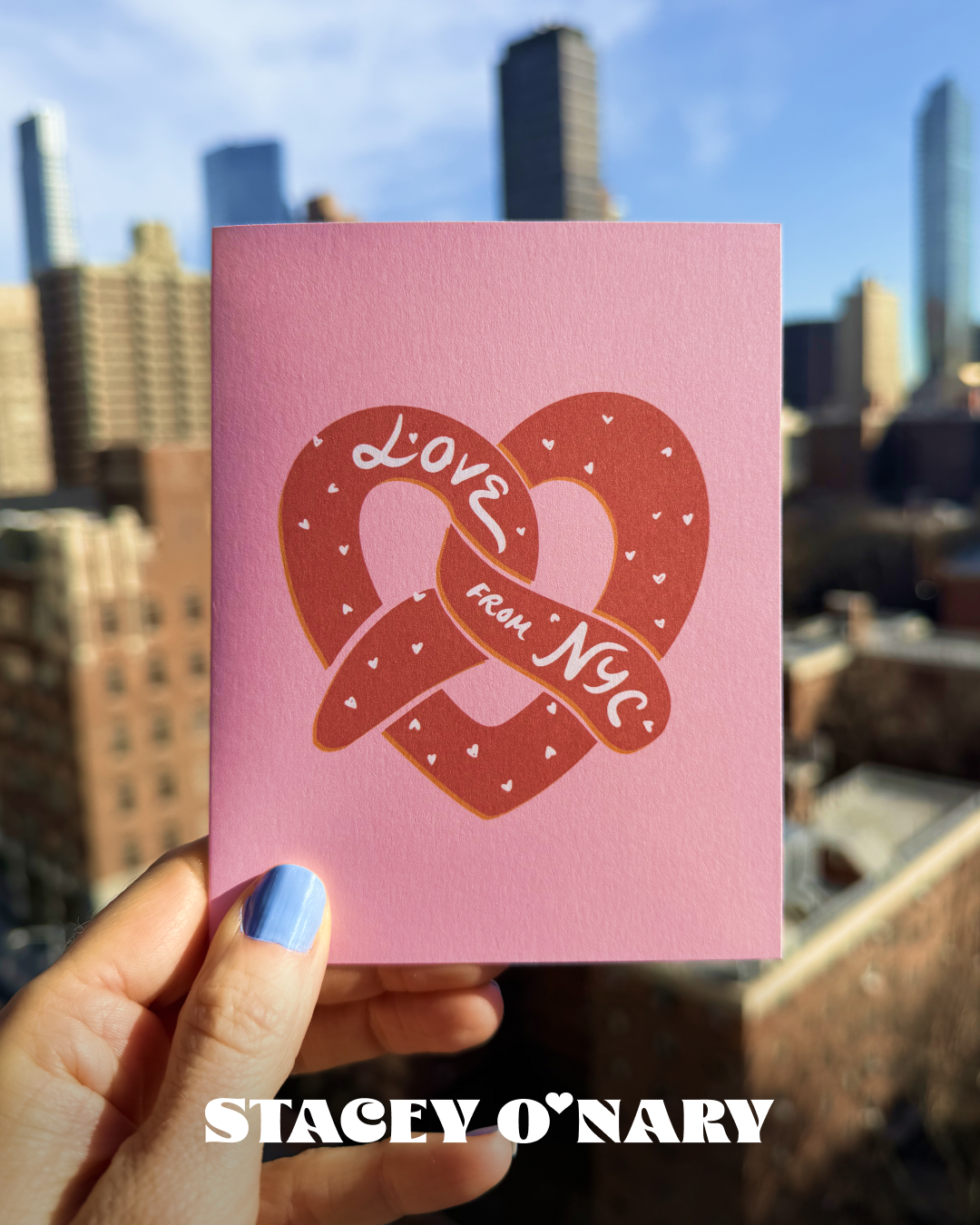Love From NYC Pretzel Valentine’s Day Card