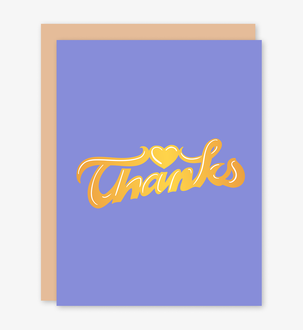 Thanks Nameplate Card