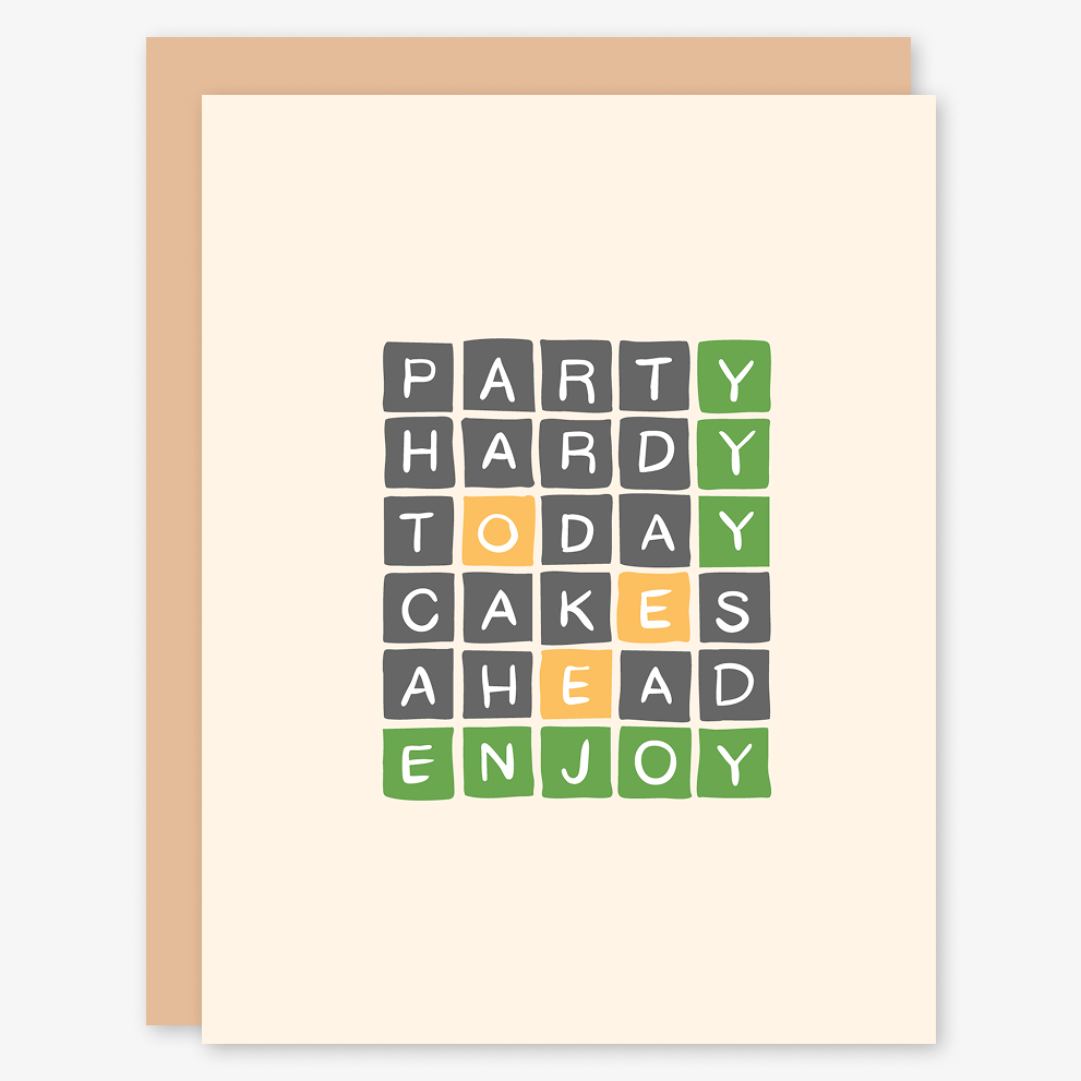 Wordle Enthusiast Birthday Card